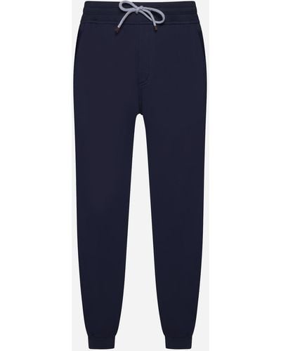 Brunello Cucinelli Cotton jogger Trousers - Blue