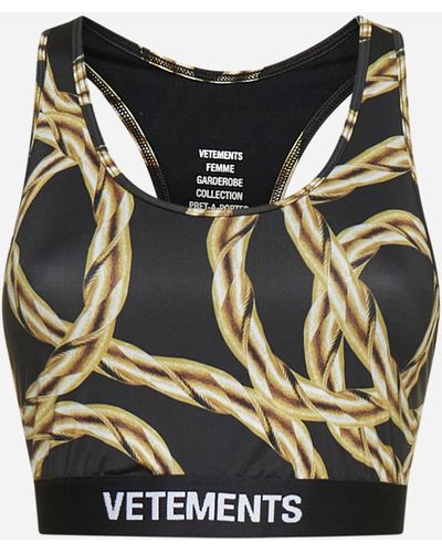 Vetements Chain Print Jersey Sport Bra - Multicolour