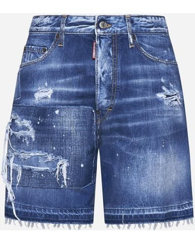 DSquared² Boxer Denim Shorts - Blue