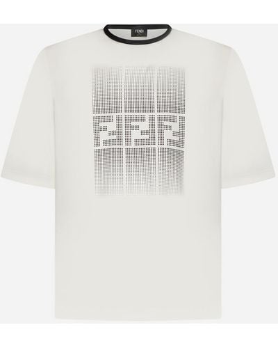 Fendi Ff Print Cotton T-shirt - White