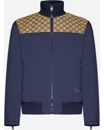 Gucci GG Motif Nylon Jacket - Blue