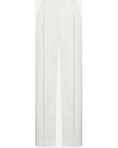 Lardini Wool-blend Trousers - White