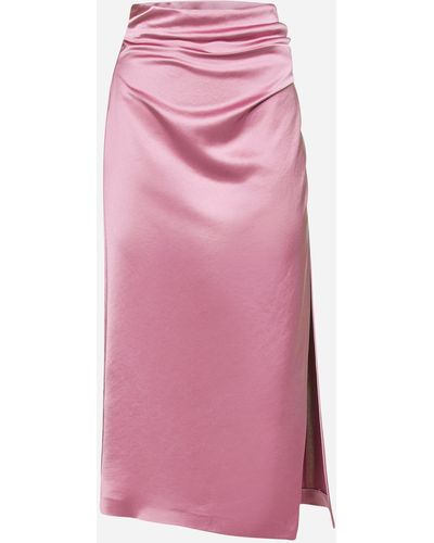 Blanca Vita Genziana Satin Skirt - Pink