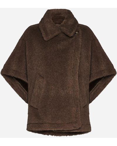 Max Mara Tebe 4 Alpaca-blend Cape - Brown