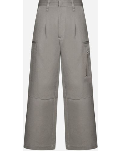 Ami Paris Wool Cargo Trousers - Grey