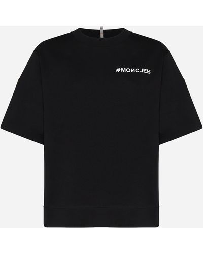 3 MONCLER GRENOBLE Logo Cotton T-shirt - Black