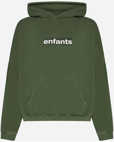 Enfants Riches Deprimes Memorized And Destroyed Cotton Hoodie - Green