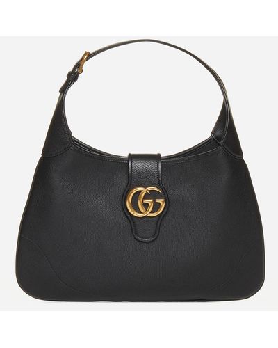 Gucci Aphrodite Medium Leather Bag - Black