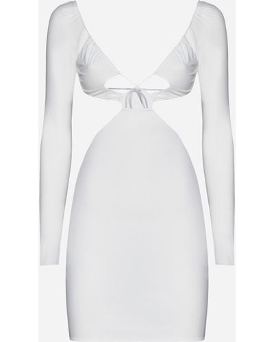 Amazuìn Azhar Cut-outs Mini Dress - White