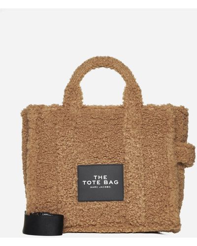 Marc Jacobs The Mini Tote Faux Shearling Bag - Natural