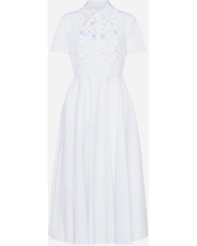 Valentino Cotton Long Dress - White