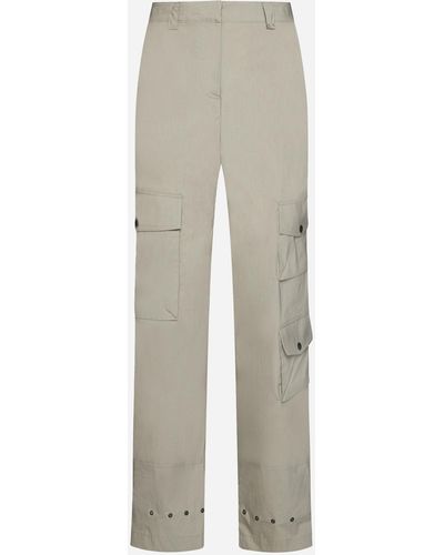 PT Torino Giselle Superlight Tech Cotton-blend Trousers - Grey
