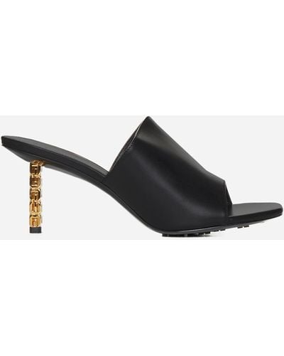 Givenchy G-cube Leather Mules - Black