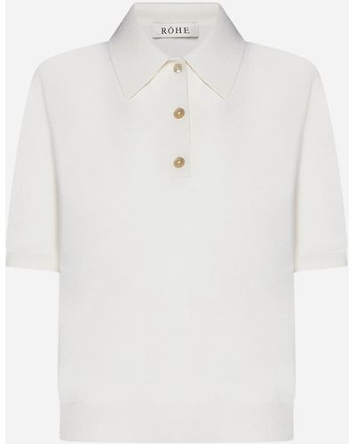 Rohe Wool And Cashmere Polo Shirt - White