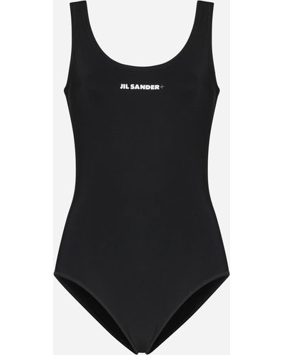 Jil Sander Logo Swimsuit - Black