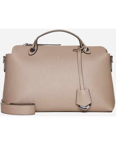 Fendi By The Way Leather Medium Bag - Natural