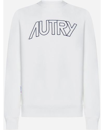 Autry Logo Cotton Sweatshirt - White