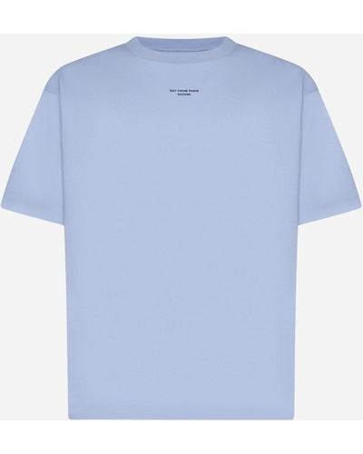 Drole de Monsieur Slogan Cotton T-shirt - Blue