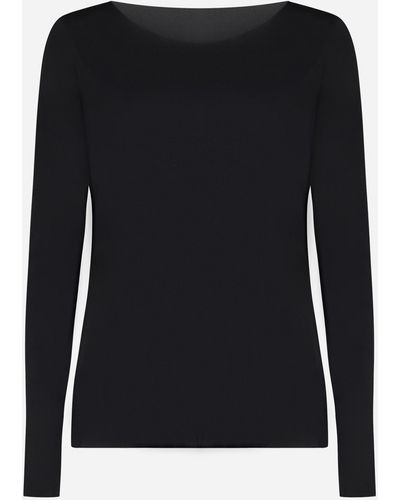 Wolford Aurora Modal Long Sleeved T-shirt - Black