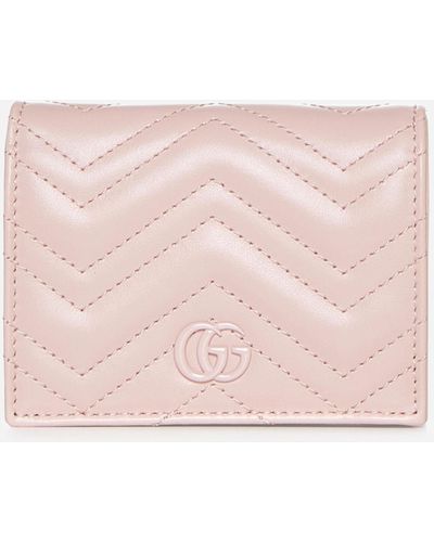 Gucci GG Marmont Quilted Leather Wallet - Pink