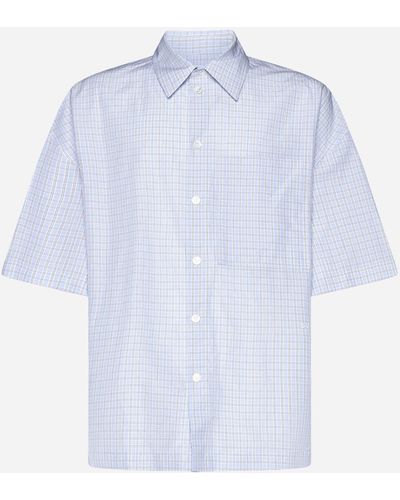Bottega Veneta Gingham Cotton Shirt - Blue