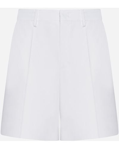 Valentino Cotton Shorts - White