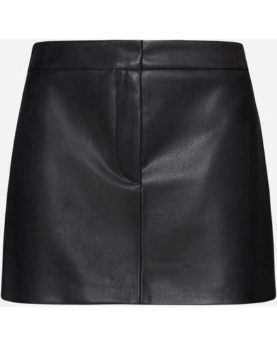 Blanca Vita Mais Faux Leather Miniskirt - Black
