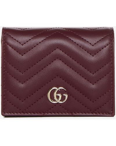 Gucci GG Marmont Quilted Leather Small Wallet - Purple