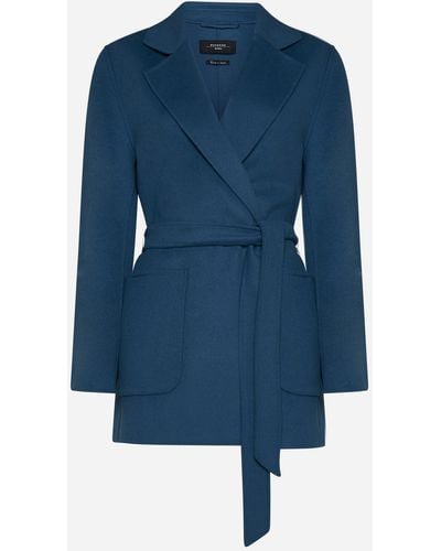 Weekend by Maxmara Ellisse Wool-blend Coat - Blue