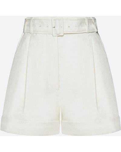 Lardini Silk And Cashmere Shorts - White