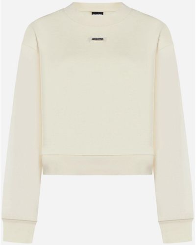 Jacquemus Gros Grain Cotton Sweatshirt - White
