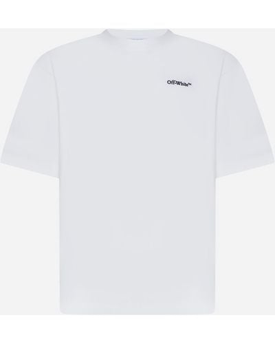 Off-White c/o Virgil Abloh Off- Logo Cotton T-Shirt - White