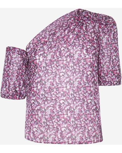 Isabel Marant Liddy Floral Print Cotton Top - Multicolour