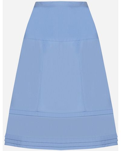 Marni Cotto Midi Skirt - Blue