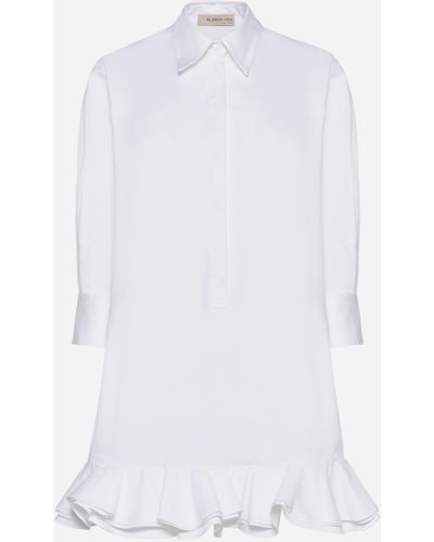 Blanca Vita Acaly Cotton Shirt Dress - White