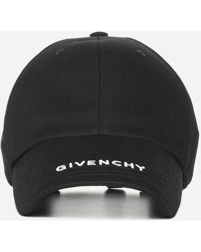 Givenchy Cappello da baseball in cotone con logo - Nero