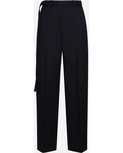 Rohe Belted Wool Pants - Blue
