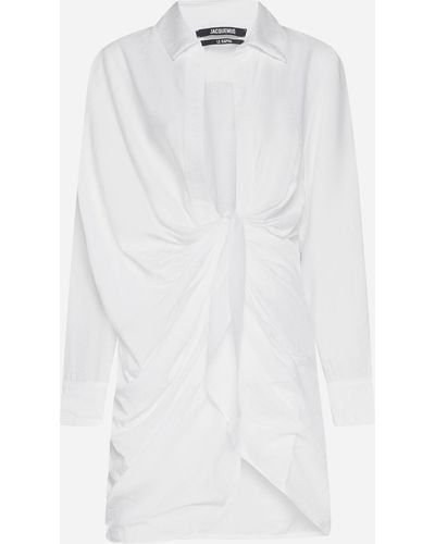 Jacquemus Bahia Stretch Viscose Dress - White