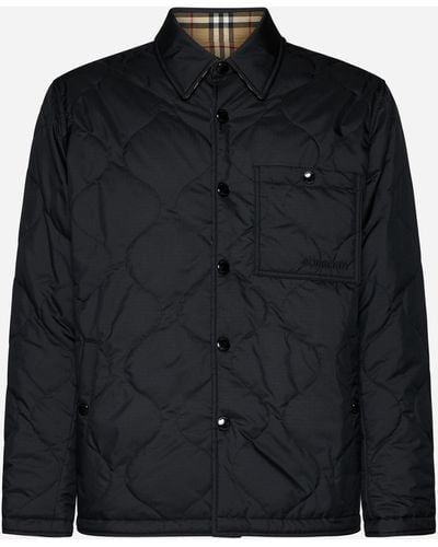 Burberry Check Motif Reversbile Jacket - Black