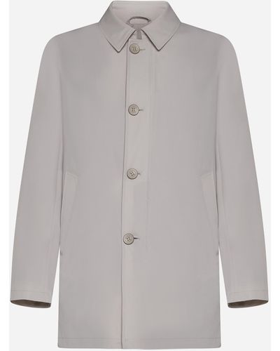 Herno Single-breasted Trench Coat - Gray