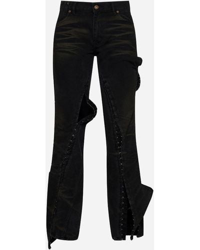 Y. Project Hook-and-eye Slim Jeans - Black