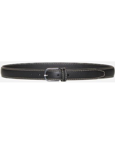 Totême Slim Leather Belt - White