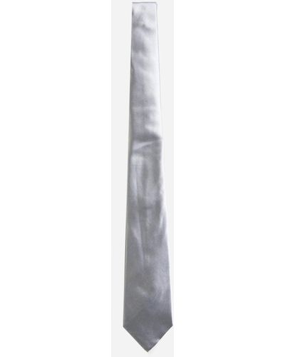 Giorgio Armani Silk Tie - White