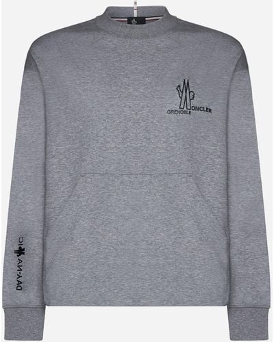 3 MONCLER GRENOBLE Logo Cotton Sweatshirt - Gray
