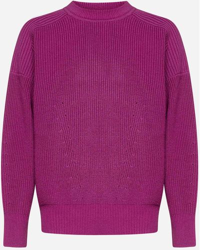 Isabel Marant Barry Merino Wool Sweater - Purple