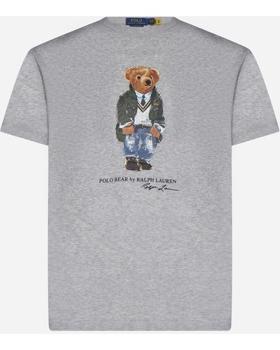 Polo Ralph Lauren Bear Cotton T-shirt - Gray