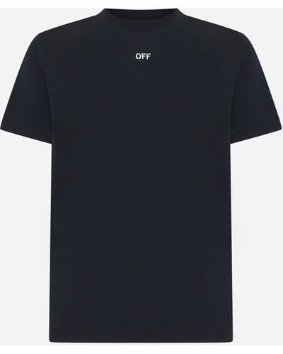 Off-White c/o Virgil Abloh Stitch Arrow Cotton T-shirt - Black