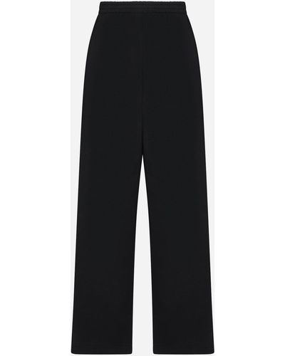 we11done Loose-fit Cotton Trousers - Black