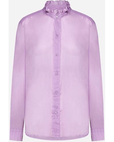 Isabel Marant Gamble Cotton Shirt - Purple