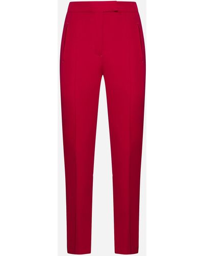 PT Torino Frida Stretch Viscose Trousers - Red
